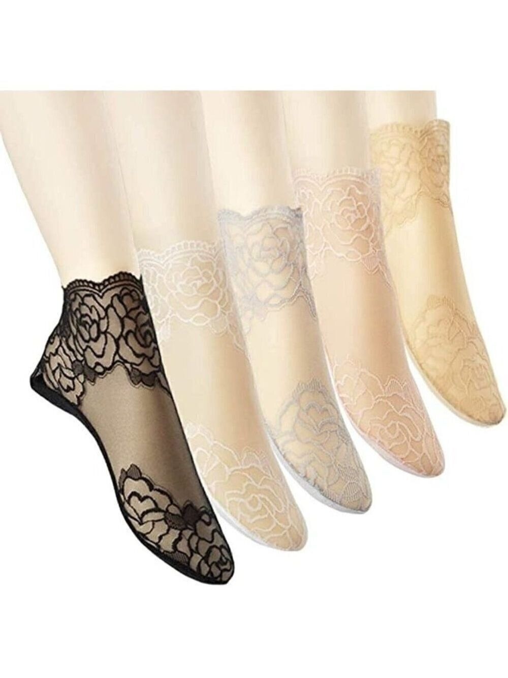 𝅺LADIES Socks Lace Short Ankle Stockings Socks Boots Heels Anklet Dress NWT